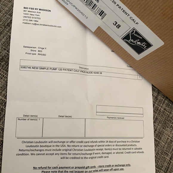 Louboutin Simple Pump 120 Patent Calf Nude 6248 - Picture 4 of 6